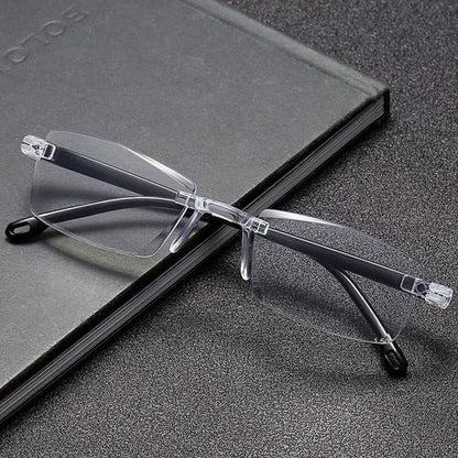Premium Rimless Blue Light Blocking Reading Glasses | UV Protection | Lightweight Computer & Reading Eyewear