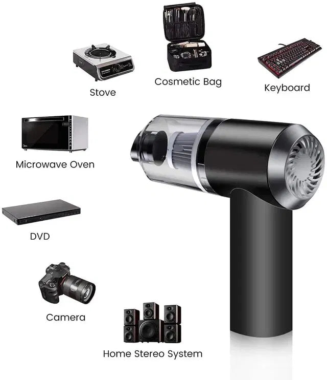 Portable Wireless Handheld Vacuum Cleaner | Rechargeable Mini Vacuum for Car, Home, Keyboard & Office