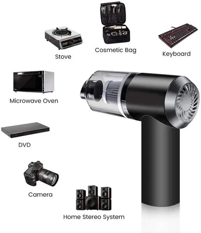 Portable Wireless Handheld Vacuum Cleaner | Rechargeable Mini Vacuum for Car, Home, Keyboard & Office