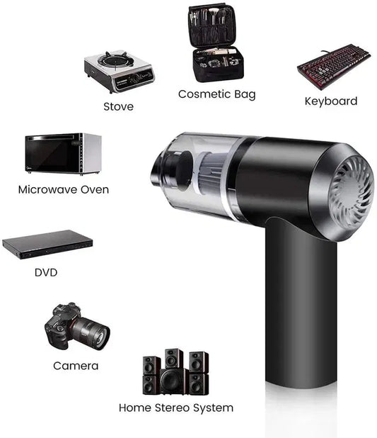 Portable Wireless Handheld Vacuum Cleaner | Rechargeable Mini Vacuum for Car, Home, Keyboard & Office