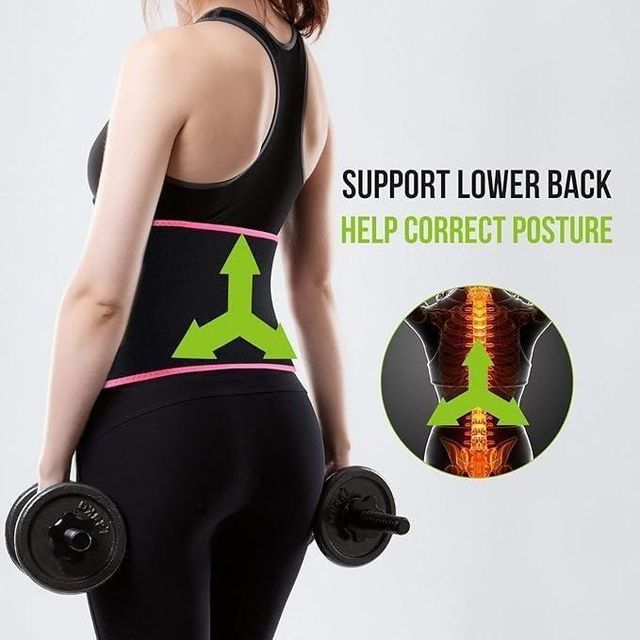 Premium Neoprene Waist Trimmer Belt | Adjustable Sweat Belt for Gym, Running & Daily Fitness
