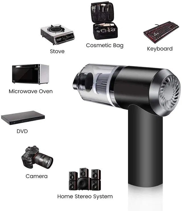Portable Wireless Handheld Vacuum Cleaner | Rechargeable Mini Vacuum for Car, Home, Keyboard & Office