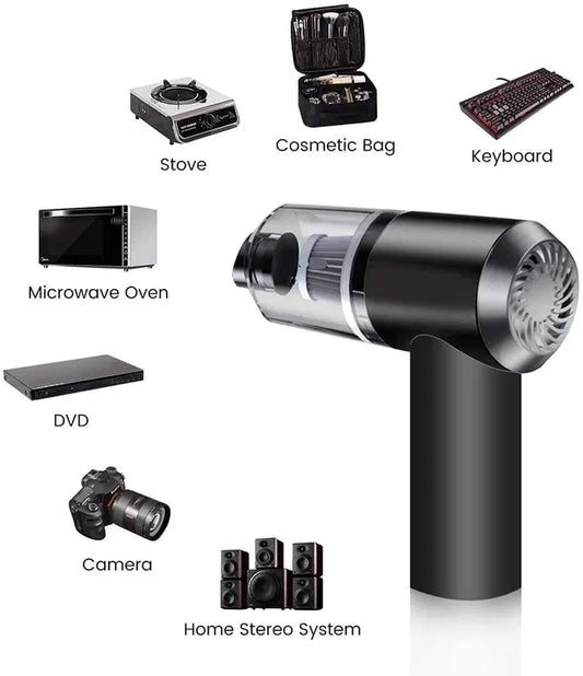 Portable Wireless Handheld Vacuum Cleaner | Rechargeable Mini Vacuum for Car, Home, Keyboard & Office