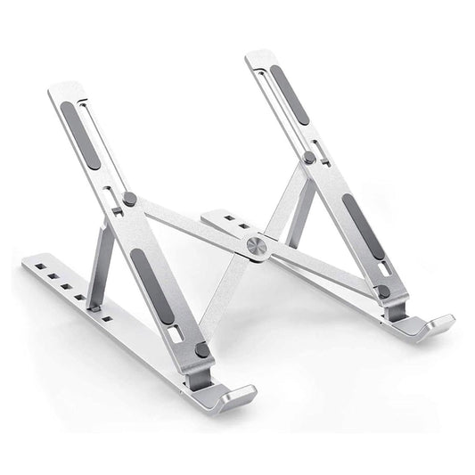 Foldable Aluminum Laptop Stand – Adjustable & Portable Desk Riser | BuyBuddy