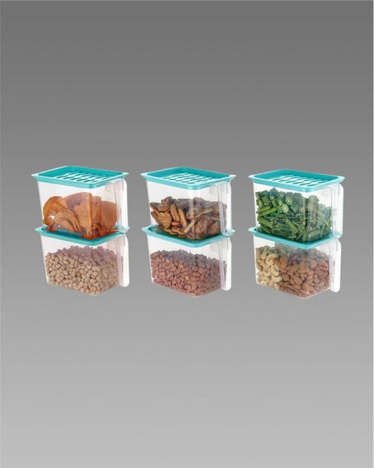 6-Piece Airtight Food Storage Container Set | BPA-Free Stackable Kitchen Storage Boxes with Leak-Resistant Lids