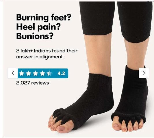Foot Alignment Socks with Toe Separator – Bunion Pain Relief | BuyBuddy